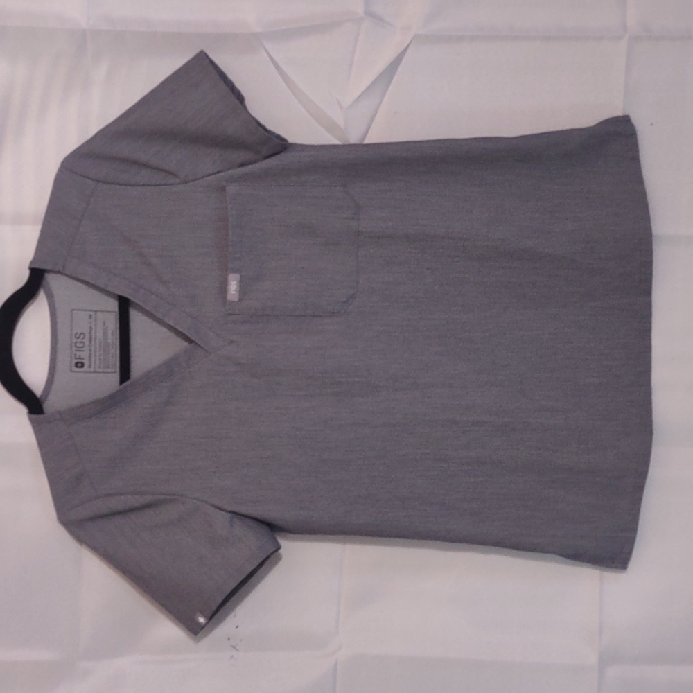 Figs Catarina One-Pocket Scrub Top - Graphite